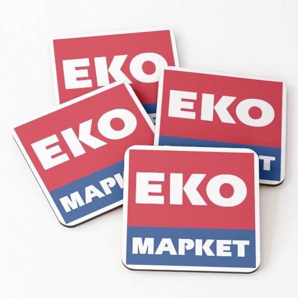 Item preview, EKO Market Supermarket Red and Blue Logo designed and sold by shiharl.