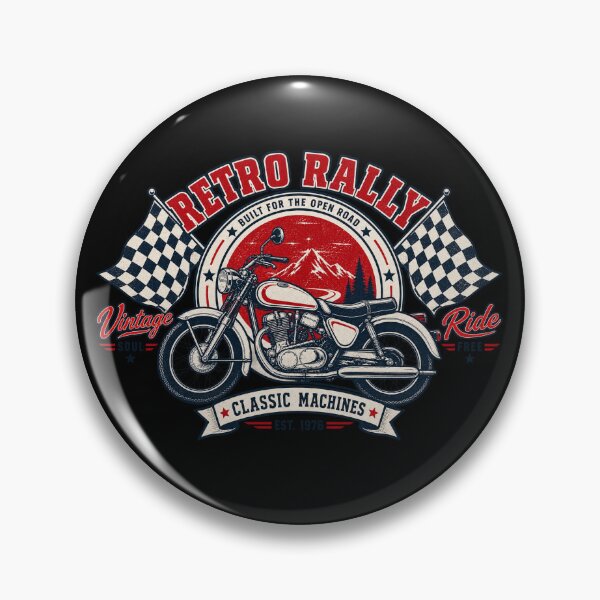 Item preview, Vintage Retro Motorcycle Rally – Classic Bike Rider Design designed and sold by Bratu.