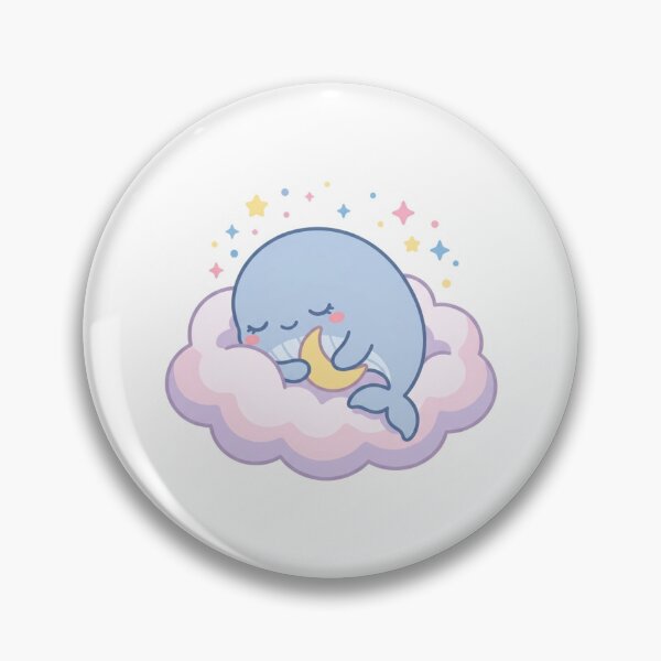 Item preview, Cute Sleeping Space Whale Cloud & Crescent Moon designed and sold by ajamzbox.