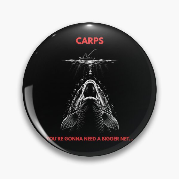 Item preview, Carps Bigger Net Needed - Funny Retro Thriller Fishing designed and sold by GeekAnglerStore.