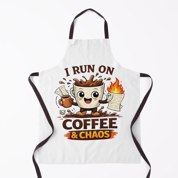 Item preview, I Run on Coffee and Chaos Funny Caffeine Lover Design. designed and sold by The-T-In-Retro.