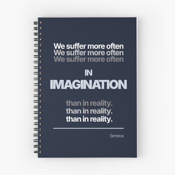 Item preview, We Suffer More Often in Imagination Than In Reality - Seneca - Minimalist Style Stoic Quote - Light Version designed and sold by Stoic Core.