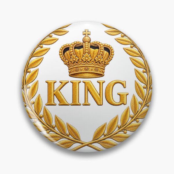 Item preview, Golden King Crown Laurel Wreath Emblem designed and sold by FinallBoss.