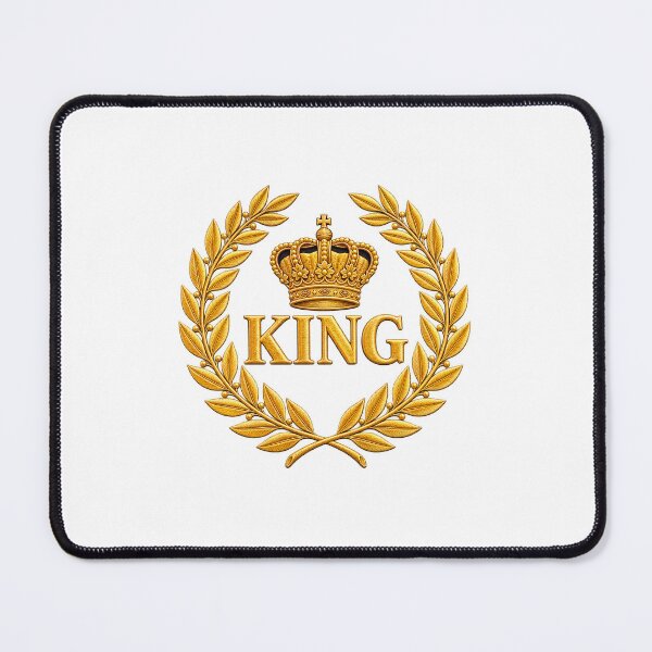 Item preview, Golden King Crown Laurel Wreath Emblem designed and sold by FinallBoss.