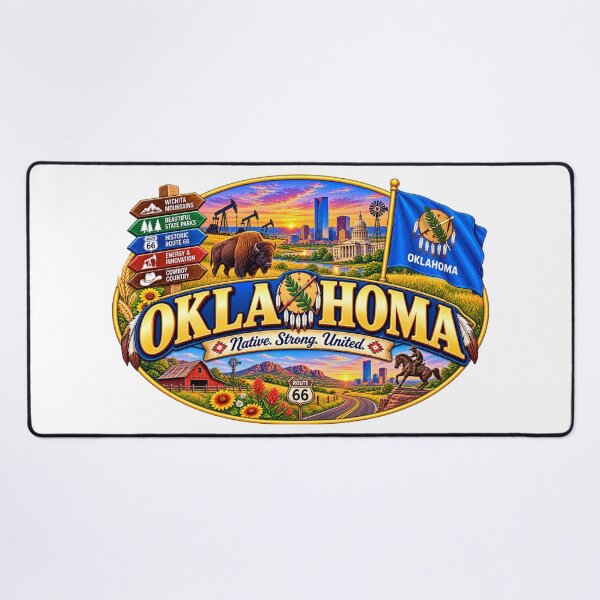 Item preview, Oklahoma Native Strong United Vintage State Travel Design designed and sold by Awarrie.