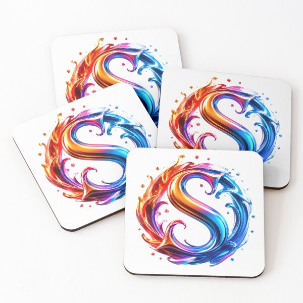 Item preview, AquaFlare Chromaflow Letter S designed and sold by BlissBlvdShop.