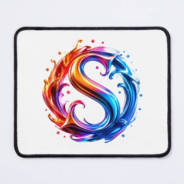 Item preview, AquaFlare Chromaflow Letter S designed and sold by BlissBlvdShop.