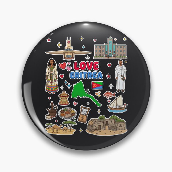 Item preview, Love Eritrea Aesthetic Dark Culture Doodles & Iconic Landmarks designed and sold by mashmosh.