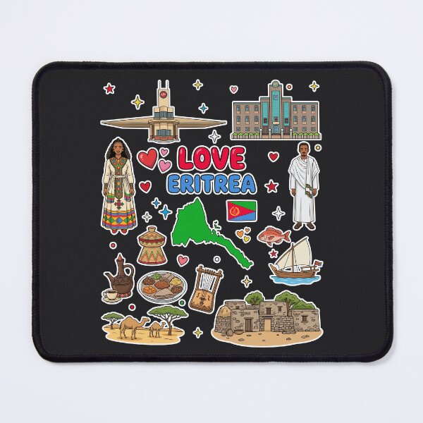 Item preview, Love Eritrea Aesthetic Dark Culture Doodles & Iconic Landmarks designed and sold by mashmosh.
