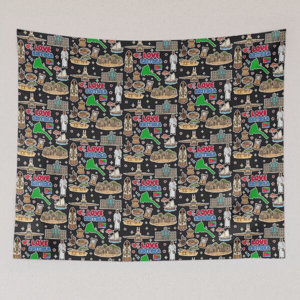 Item preview, Love Eritrea Aesthetic Dark Culture Doodles & Iconic Landmarks designed and sold by mashmosh.