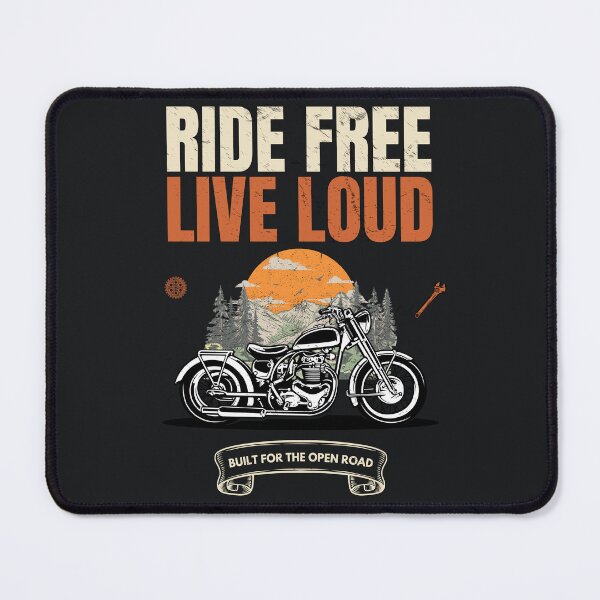 Item preview, Ride Free Live Loud Vintage Motorcycle Biker Open Road Design designed and sold by Uvclick.
