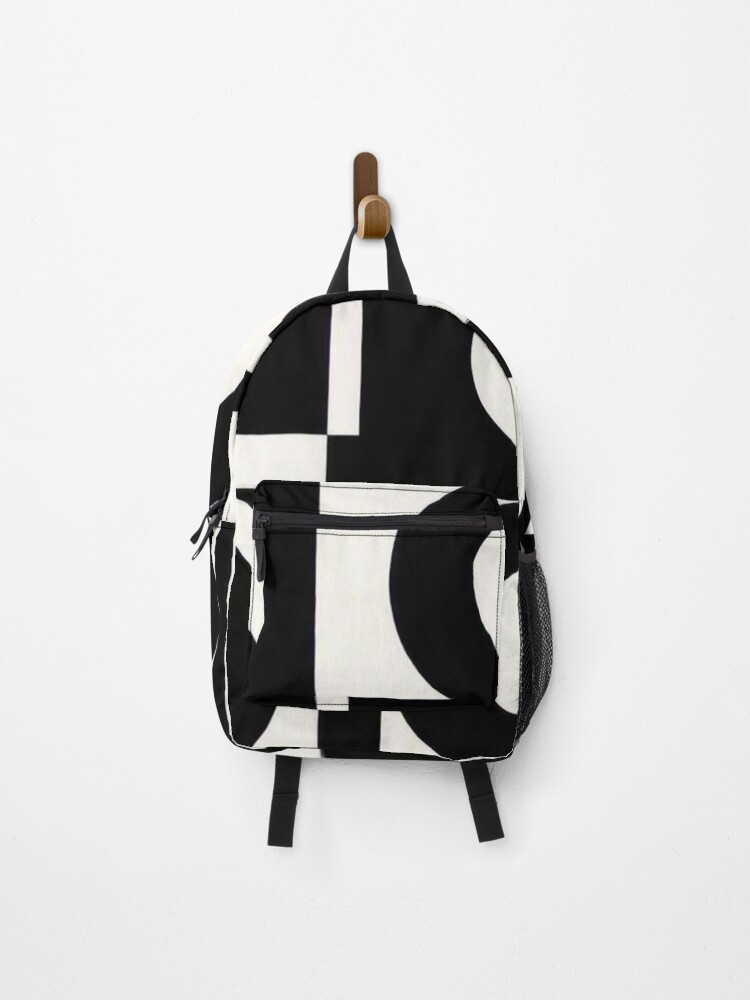Thumbnail 1 of 3, Backpack, Geometric Contrast Pattern (Bold + Clean) designed and sold by AnneAlexius.
