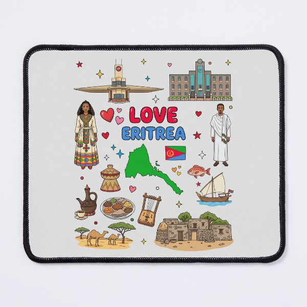 Item preview, Love Eritrea Cultural Icons, Asmara Heritage & Jebena Art  أحب إريتريا - توثيق فني لأبرز المعالم والتراث الإريتري designed and sold by mashmosh.