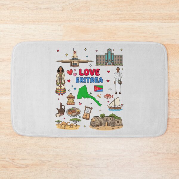 Item preview, Love Eritrea Cultural Icons, Asmara Heritage & Jebena Art  أحب إريتريا - توثيق فني لأبرز المعالم والتراث الإريتري designed and sold by mashmosh.