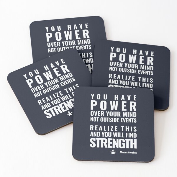Item preview, You Have POWER - Marcus Aurelius - Bold Stoic Motivational Quote - Light Version designed and sold by Stoic Core.