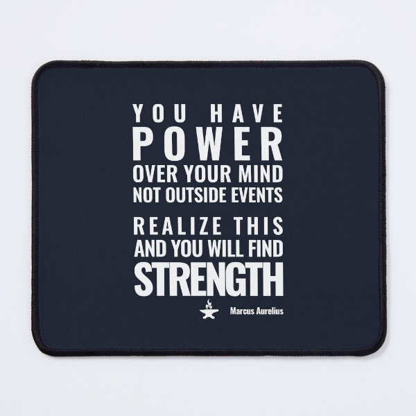 Item preview, You Have POWER - Marcus Aurelius - Bold Stoic Motivational Quote - Light Version designed and sold by Stoic Core.