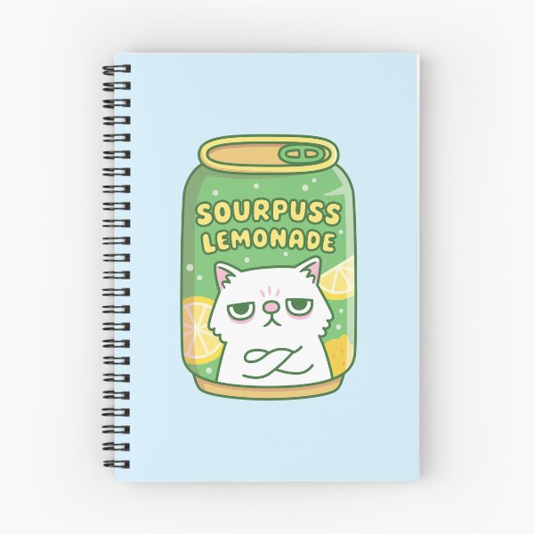 Item preview, Funny Grouchy Cat Sourpuss Lemonade Drink Can designed and sold by rustydoodle.