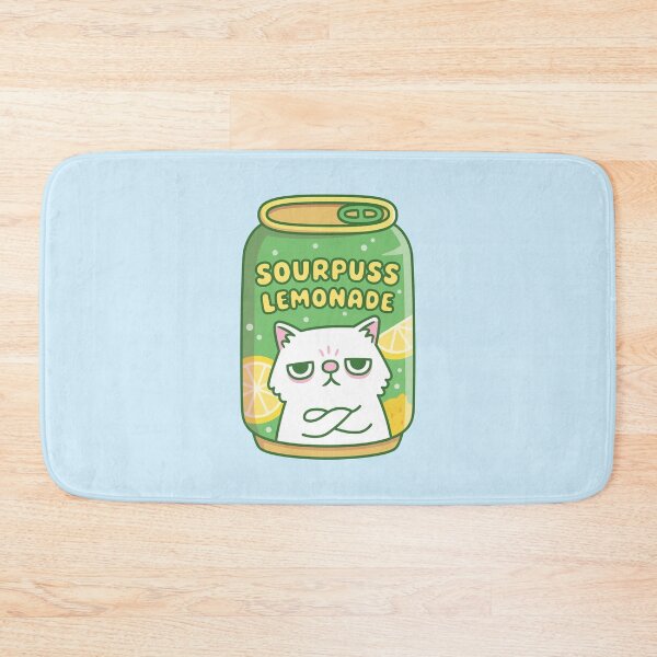 Item preview, Funny Grouchy Cat Sourpuss Lemonade Drink Can designed and sold by rustydoodle.