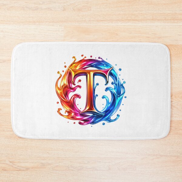 Item preview, AquaFlare Chromaflow Letter T designed and sold by BlissBlvdShop.