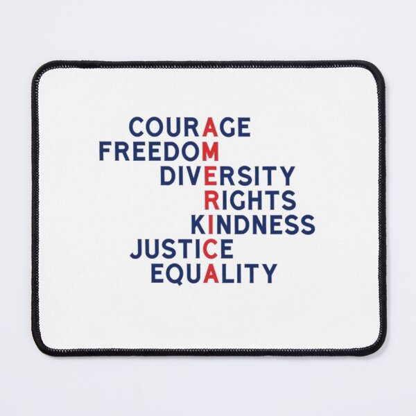 Item preview, America Courage Freedom Diversity – Equality Justice Human Rights designed and sold by roartusa.
