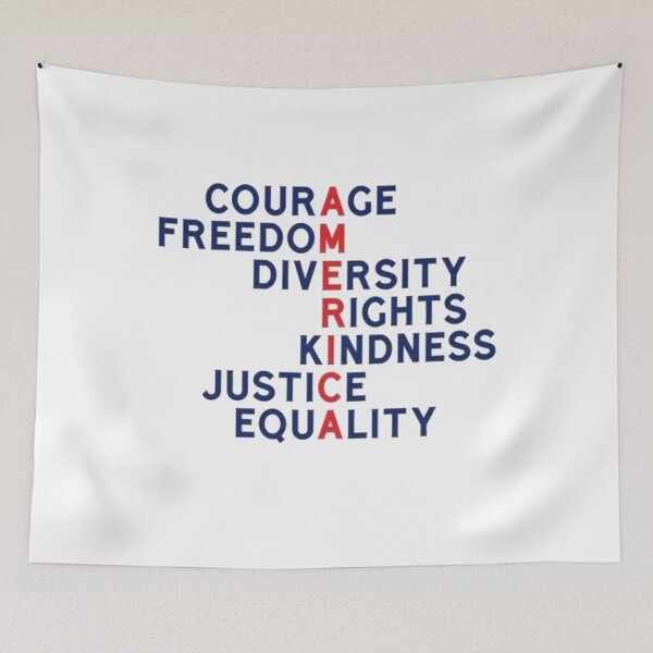 Item preview, America Courage Freedom Diversity – Equality Justice Human Rights designed and sold by roartusa.