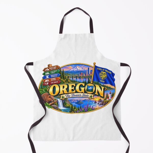 Item preview, Oregon The Beaver State Vintage Travel Design designed and sold by Awarrie.