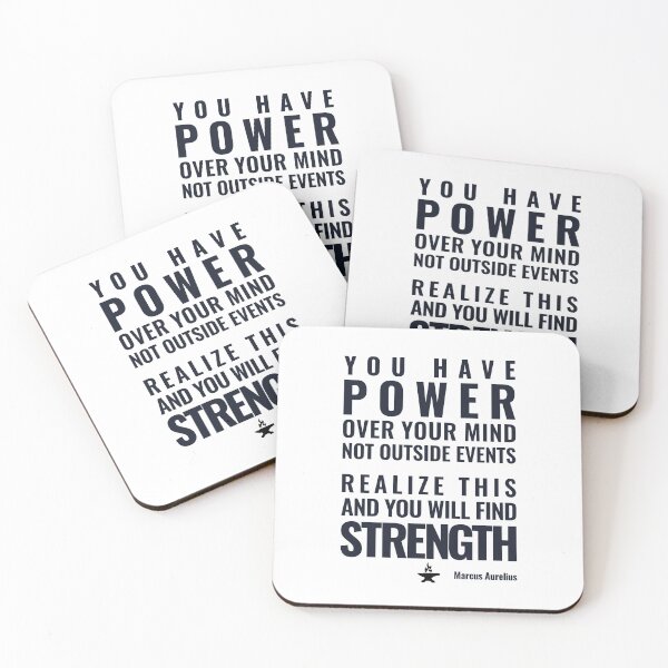 Item preview, You Have POWER - Marcus Aurelius - Bold Stoic Motivational Quote - Dark Version designed and sold by Stoic Core.