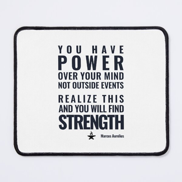 Item preview, You Have POWER - Marcus Aurelius - Bold Stoic Motivational Quote - Dark Version designed and sold by Stoic Core.