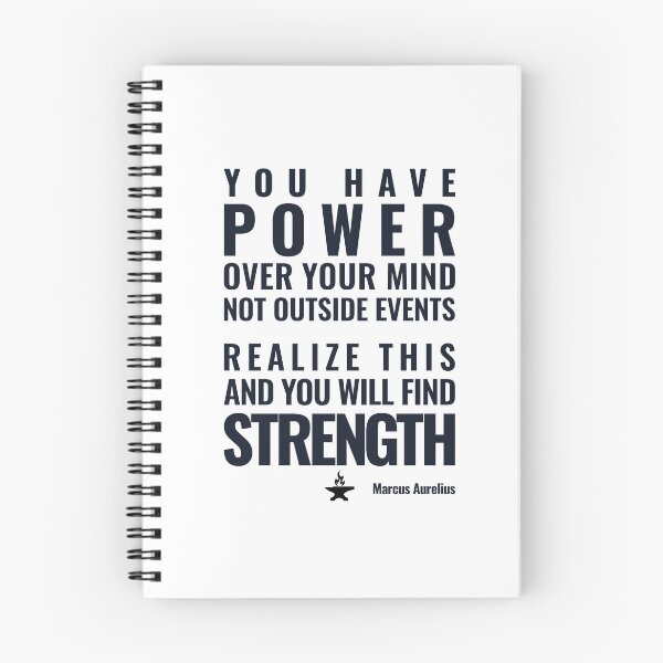 Item preview, You Have POWER - Marcus Aurelius - Bold Stoic Motivational Quote - Dark Version designed and sold by Stoic Core.