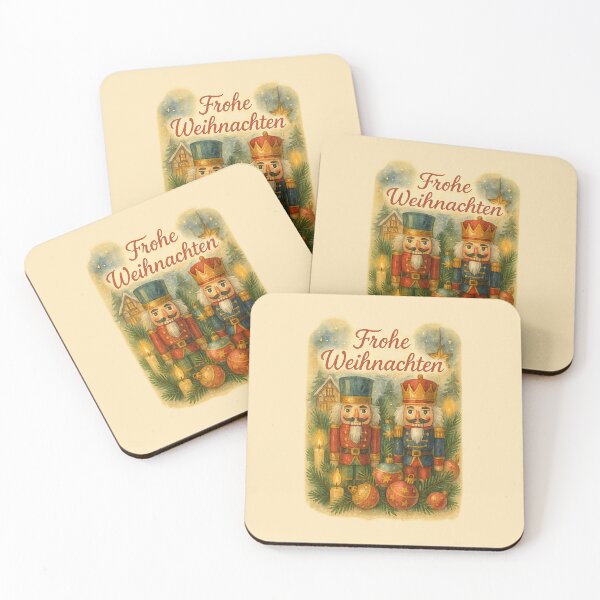 Item preview, Frohe Weihnachten – German Nutcracker Scene (Traditional Holiday Market Style) designed and sold by Novel Works Studio.