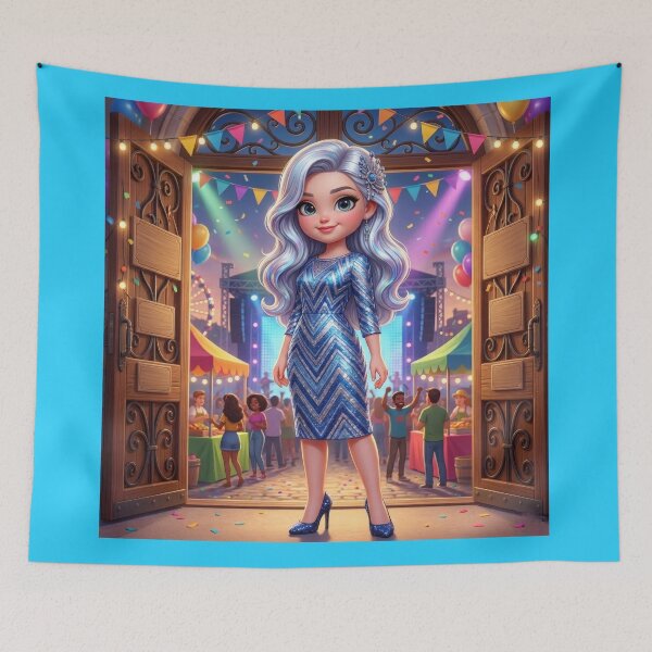 Item preview, Elegant Girl at Festive Party designed and sold by Azurart2.