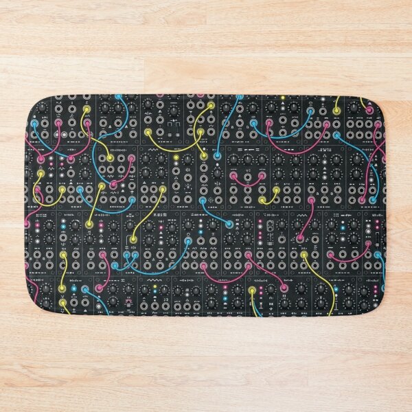 Item preview, Neon Patch Bay Patterns | Synthwave Retro 80s Cable Grid designed and sold by NominalSystems.