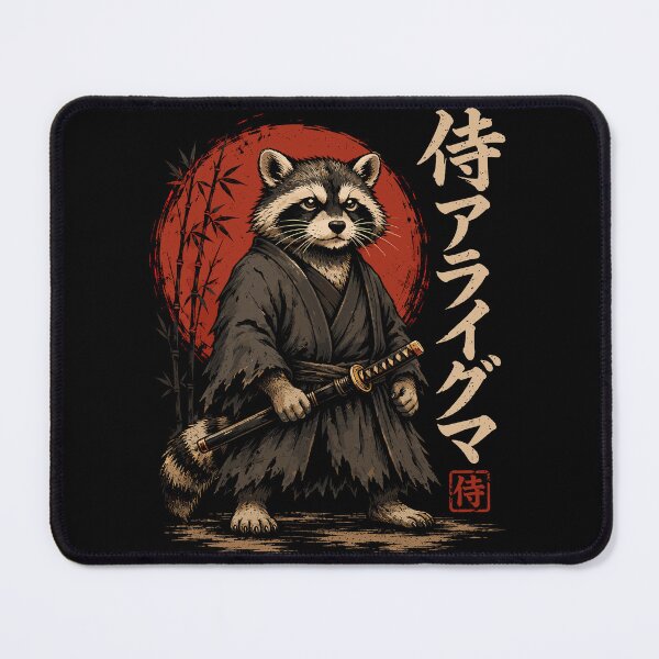Item preview, Raccoon Samurai Japanese Aesthetic designed and sold by Portes-Ruty.