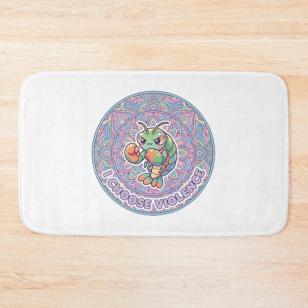 Item preview, I Choose Violence Kawaii Mantis Shrimp Cute Mandala designed and sold by Arc2020.