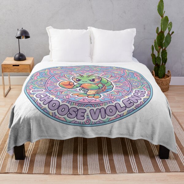 Item preview, I Choose Violence Kawaii Mantis Shrimp Cute Mandala designed and sold by Arc2020.