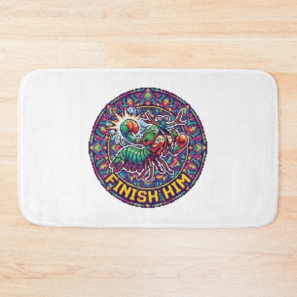 Item preview, Finish Him Pixel Art Mantis Shrimp Retro Gamer designed and sold by Arc2020.