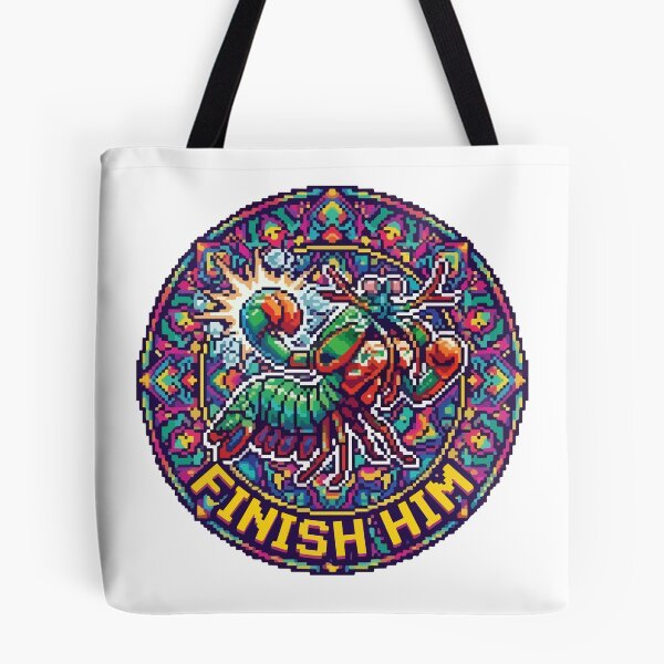 Item preview, Finish Him Pixel Art Mantis Shrimp Retro Gamer designed and sold by Arc2020.