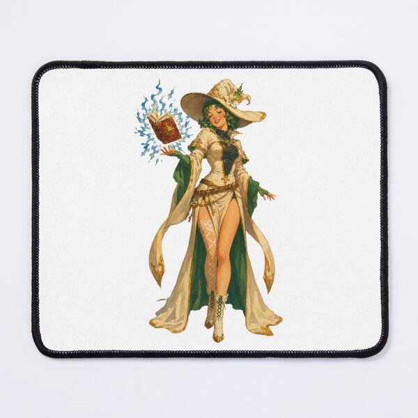 Item preview, Vintage Witch Pin-Up | Magical Fantasy Spellcaster designed and sold by Cosplayvintage.