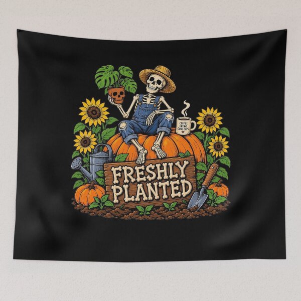 Item preview, Freshly Planted Skeleton Gardener Halloween Gardening Plant designed and sold by clothesy7.