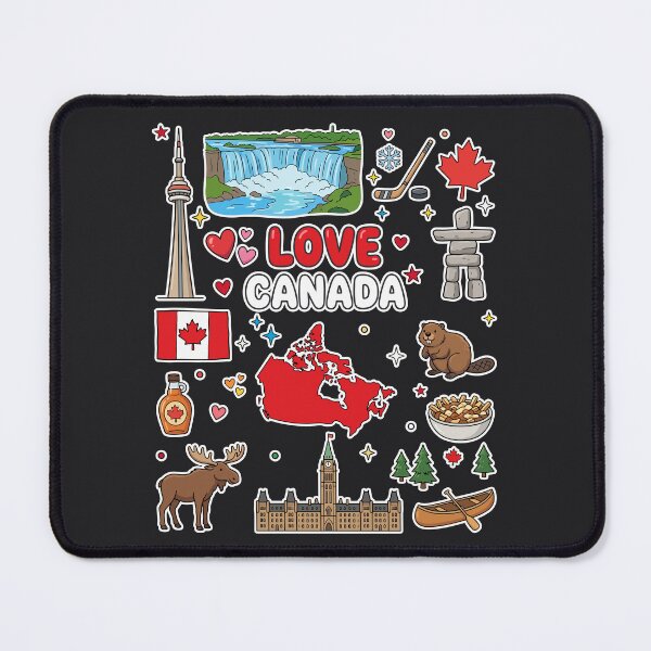 Item preview, Love Canada Aesthetic Dark Culture Doodles & Iconic Landmarks designed and sold by mashmosh.