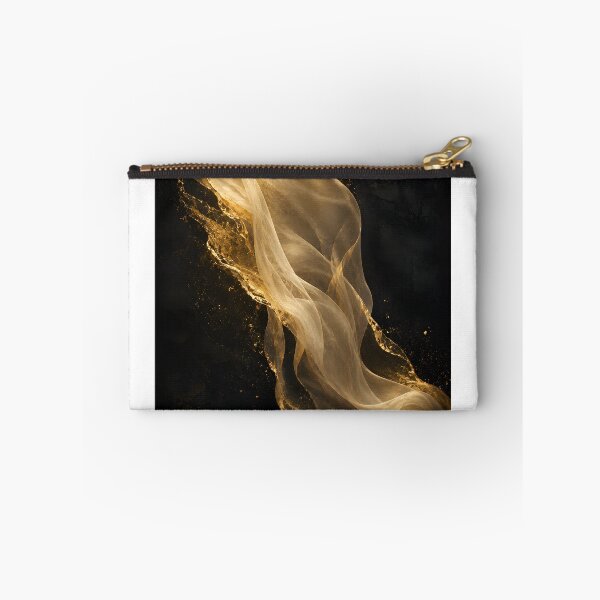 Item preview, Golden Flow – Abstract Light in Black & Gold designed and sold by bauschberts.