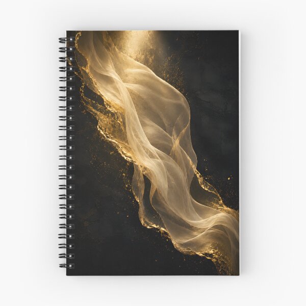 Item preview, Golden Flow – Abstract Light in Black & Gold designed and sold by bauschberts.