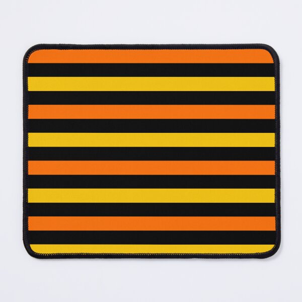 Item preview, Orange And Yellow Stripes Design Black  designed and sold by PatternTitan.