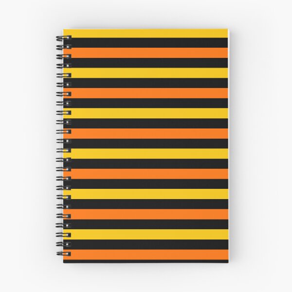 Item preview, Orange And Yellow Stripes Design Black  designed and sold by PatternTitan.