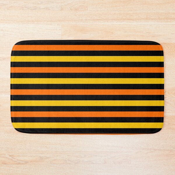 Item preview, Orange And Yellow Stripes Design Black  designed and sold by PatternTitan.