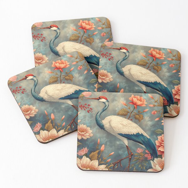 Item preview, Elegant Crane Among Blossoms designed and sold by paulrommer.