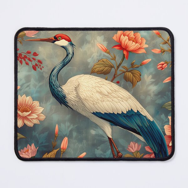 Item preview, Elegant Crane Among Blossoms designed and sold by paulrommer.