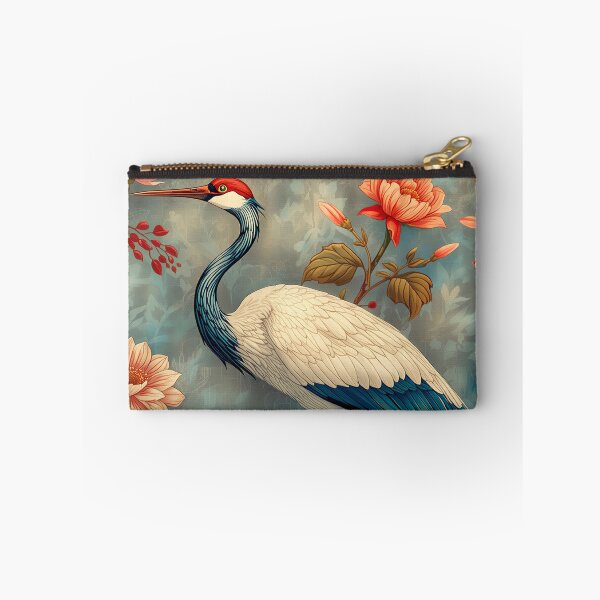 Item preview, Elegant Crane Among Blossoms designed and sold by paulrommer.