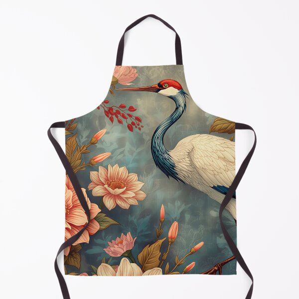 Item preview, Elegant Crane Among Blossoms designed and sold by paulrommer.