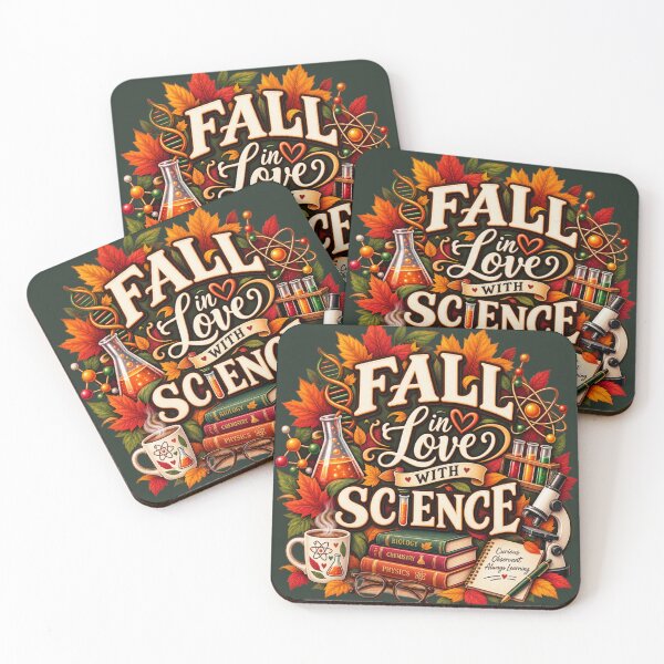Item preview, Fall in Love With Science – Autumn Science Teacher Design designed and sold by astersgraphics.